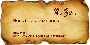 Mersits Zsuzsanna névjegykártya